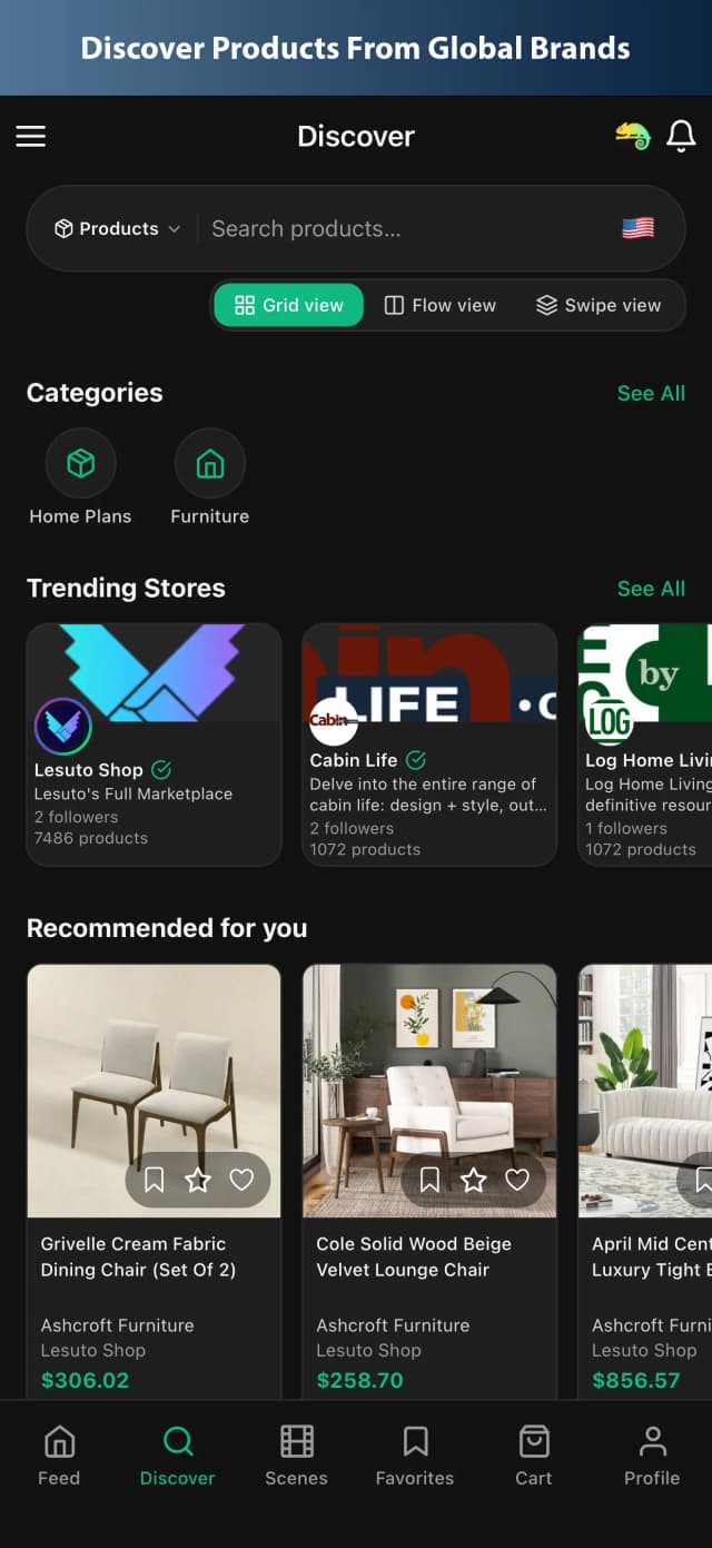 Hub Discover on mobile