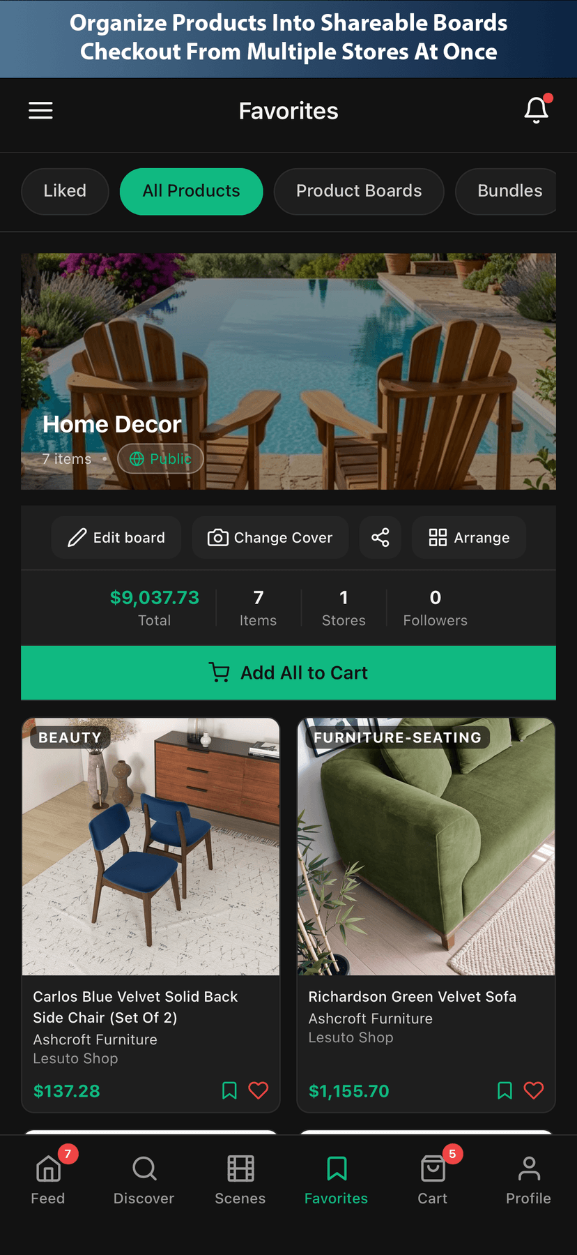 Unified cart
