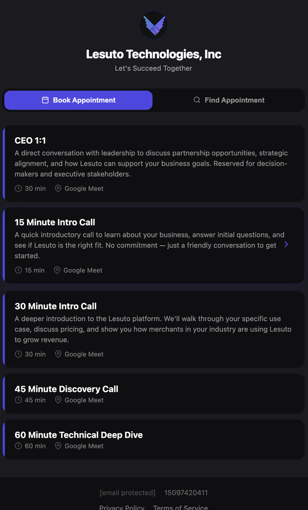 Choose a Meeting Type